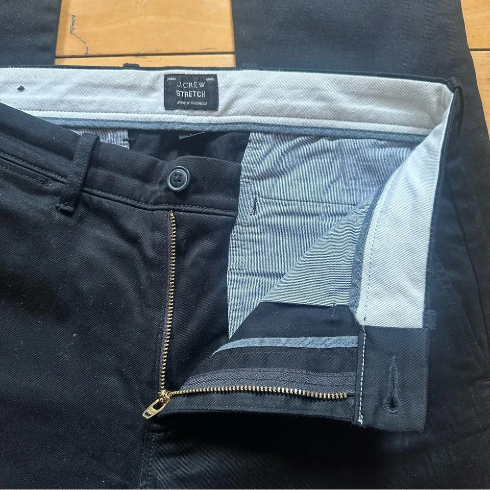 💜 J. Crew Black Stretch 484 Slim Fit Chino Pant (W28 L32)